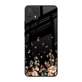 Floating Floral Print Oppo A16K Glass Back Cover Online