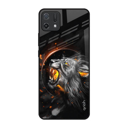 Aggressive Lion Oppo A16K Glass Back Cover Online