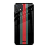 Vertical Stripes Oppo A16K Glass Back Cover Online