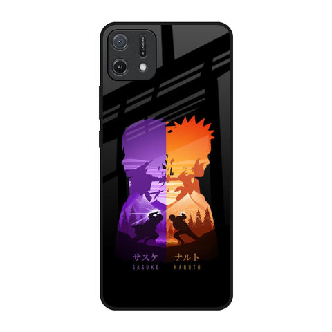 Minimalist Anime Oppo A16K Glass Back Cover Online