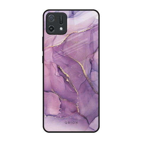 Purple Gold Marble Oppo A16K Glass Back Cover Online