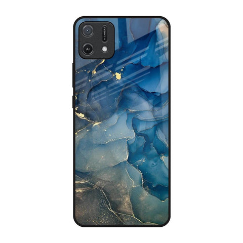 Blue Cool Marble Oppo A16K Glass Back Cover Online