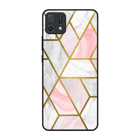 Geometrical Marble Oppo A16K Glass Back Cover Online