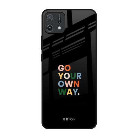 Go Your Own Way Oppo A16K Glass Back Cover Online