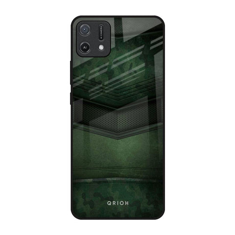 Green Leather Oppo A16K Glass Back Cover Online