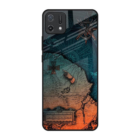 Geographical Map Oppo A16K Glass Back Cover Online
