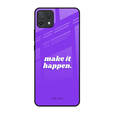 Make it Happen Oppo A16K Glass Back Cover Online