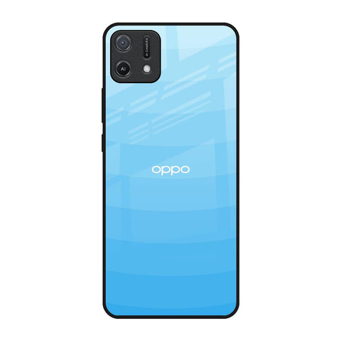 Wavy Blue Pattern Oppo A16K Glass Back Cover Online