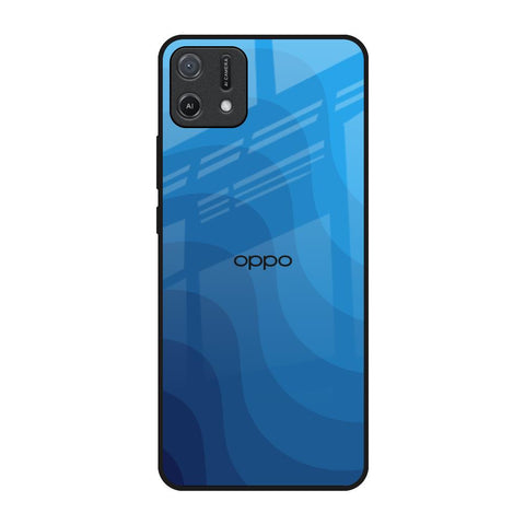 Blue Wave Abstract Oppo A16K Glass Back Cover Online