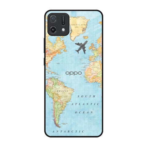 Fly Around The World Oppo A16K Glass Back Cover Online