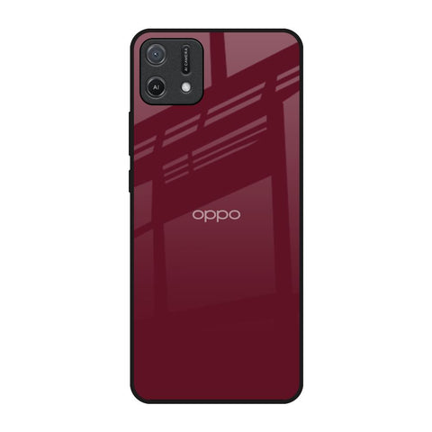 Classic Burgundy Oppo A16K Glass Back Cover Online