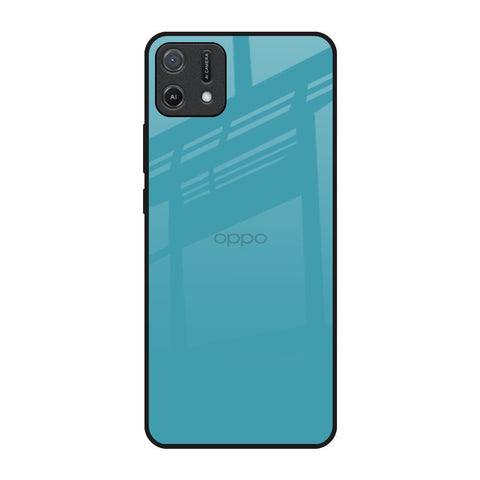 Oceanic Turquiose Oppo A16K Glass Back Cover Online