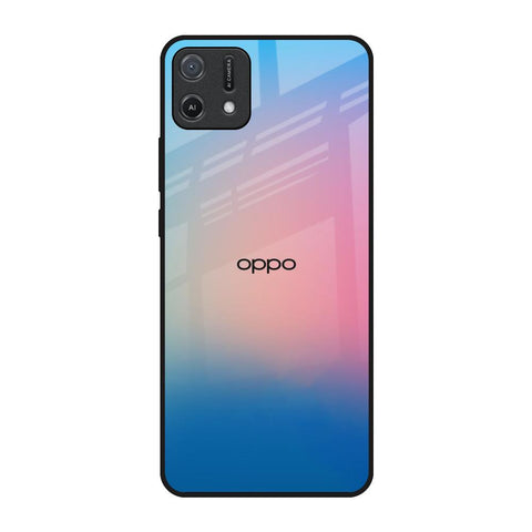 Blue & Pink Ombre Oppo A16K Glass Back Cover Online