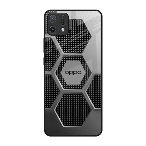 Hexagon Style Oppo A16K Glass Back Cover Online