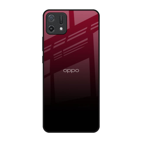 Wine Red Oppo A16K Glass Back Cover Online