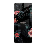 Tropical Art Flower Oppo A16K Glass Back Cover Online