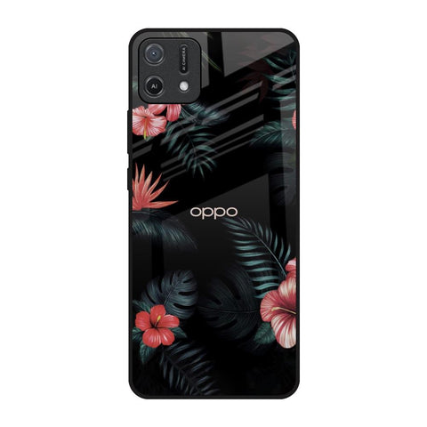 Tropical Art Flower Oppo A16K Glass Back Cover Online
