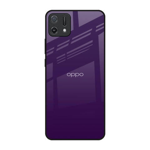 Dark Purple Oppo A16K Glass Back Cover Online