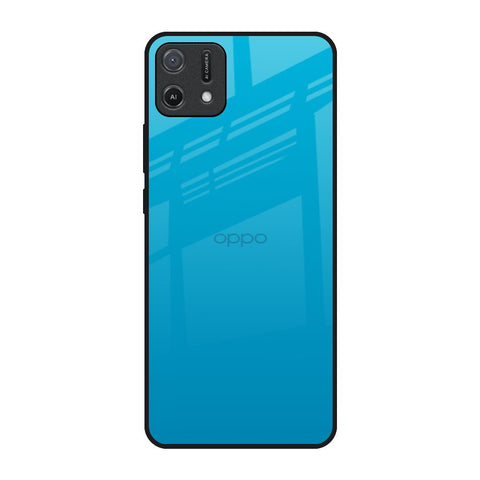 Blue Aqua Oppo A16K Glass Back Cover Online