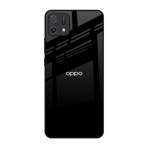 Jet Black Oppo A16K Glass Back Cover Online