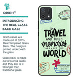 Travel Stamps Glass Case for Oppo A16K