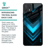 Vertical Blue Arrow Glass Case For Oppo A16K