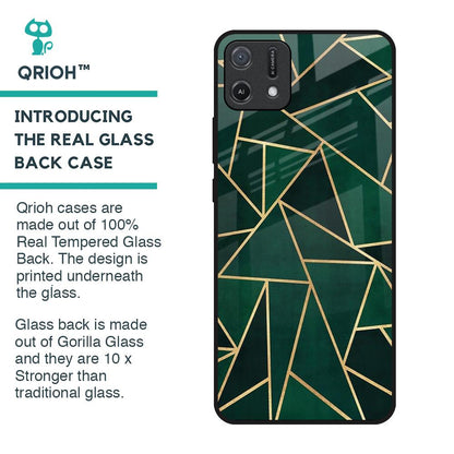 Abstract Green Glass Case For Oppo A16K