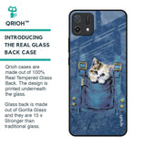 Kitty In Pocket Glass Case For Oppo A16K
