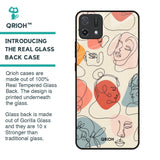Abstract Faces Glass Case for Oppo A16K