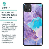 Alcohol ink Marble Glass Case for Oppo A16K