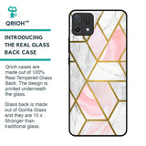 Geometrical Marble Glass Case for Oppo A16K
