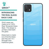 Wavy Blue Pattern Glass Case for Oppo A16K