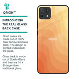 Orange Curve Pattern Glass Case for Oppo A16K