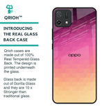 Geometric Pink Diamond Glass Case for Oppo A16K