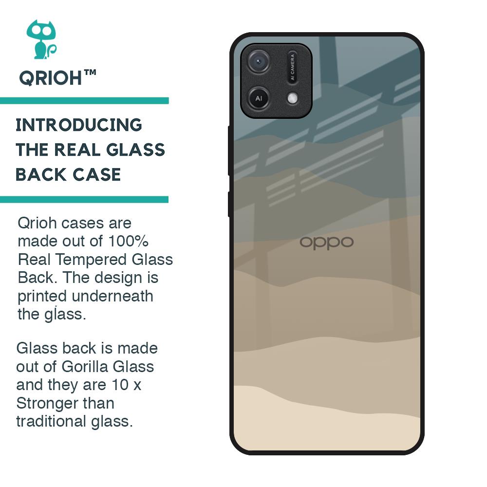 Abstract Mountain Pattern Glass Case for Oppo A16K