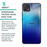 Blue Rhombus Pattern Glass Case for Oppo A16K