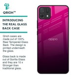 Purple Ombre Pattern Glass Case for Oppo A16K