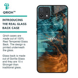 Golden Splash Glass Case for Oppo A16K