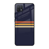Tricolor Stripes Oppo A16K Glass Cases & Covers Online