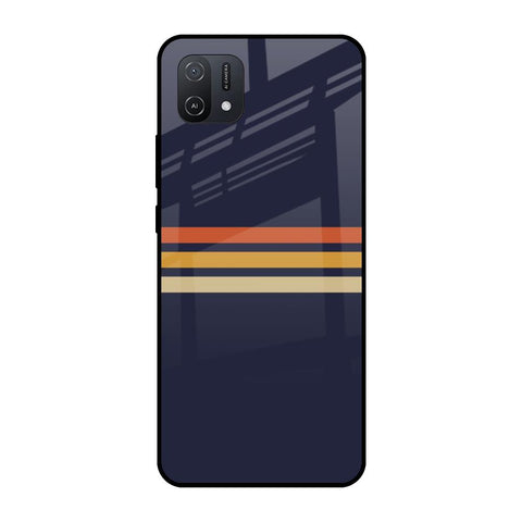 Tricolor Stripes Oppo A16K Glass Cases & Covers Online
