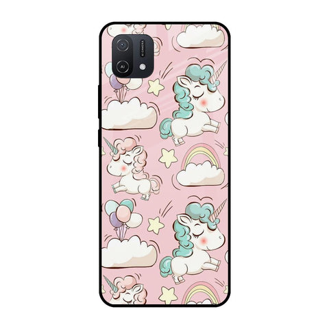Balloon Unicorn Oppo A16K Glass Cases & Covers Online