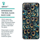 Peacock Feathers Glass case for Oppo A16K