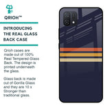Tricolor Stripes Glass Case For Oppo A16K