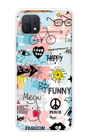 Happy Doodle Oppo A16K Back Cover