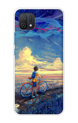 Riding Bicycle to Dreamland Oppo A16K Back Cover