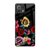 Floral Decorative Mi 11 Lite NE 5G Glass Back Cover Online