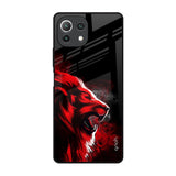 Red Angry Lion Mi 11 Lite NE 5G Glass Back Cover Online
