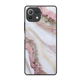 Pink & Gold Gllitter Marble Mi 11 Lite NE 5G Glass Back Cover Online