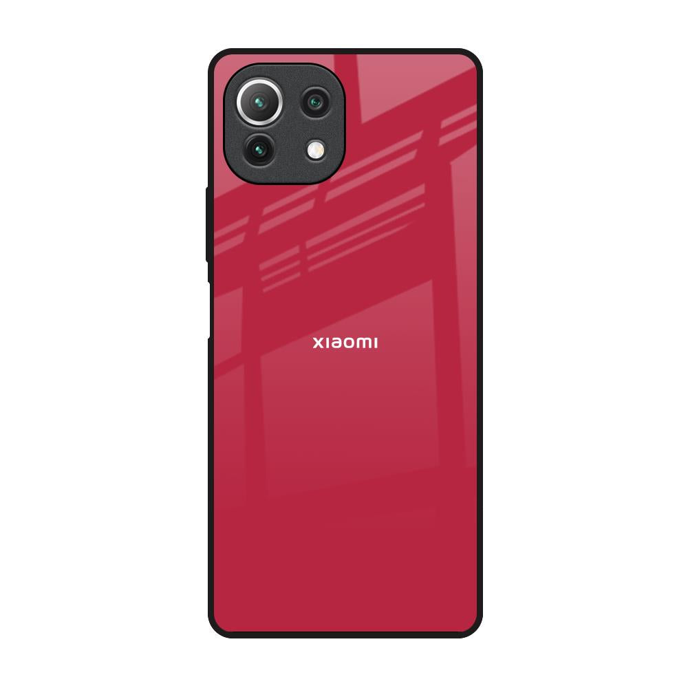 Solo Maroon Mi 11 Lite NE 5G Glass Back Cover Online