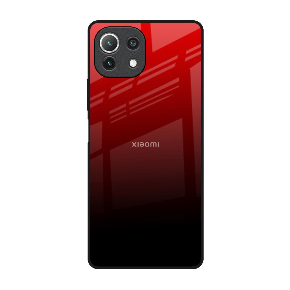 Maroon Faded Mi 11 Lite NE 5G Glass Back Cover Online